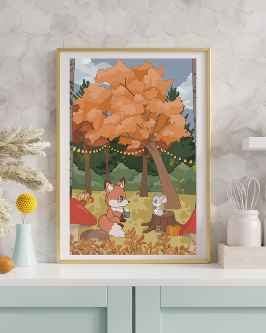 Autumn Picnic Art Print