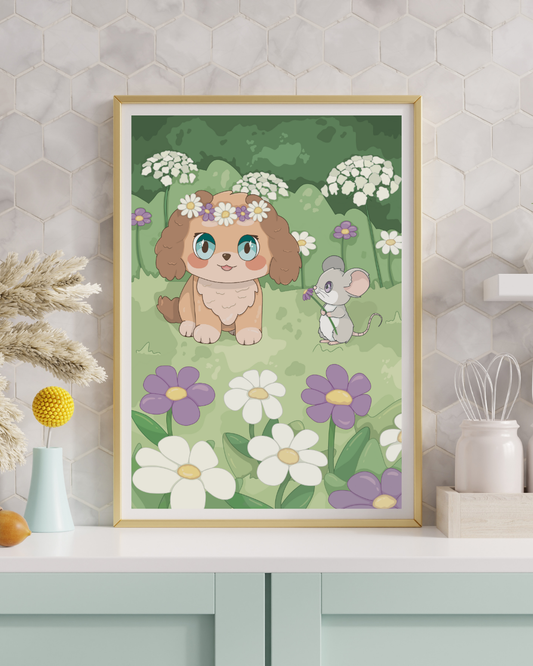 Flower Picking Art Print