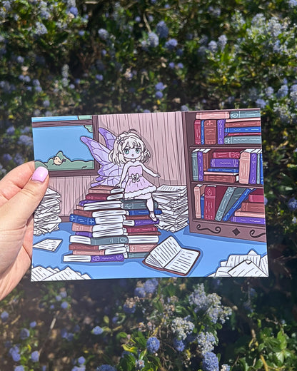 Kiki's Library Art Print