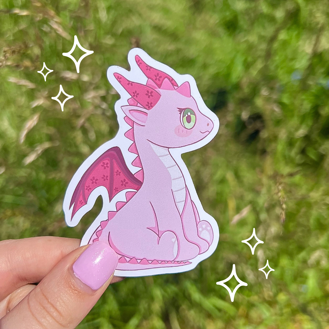 Lienna the Flower Dragon Sticker