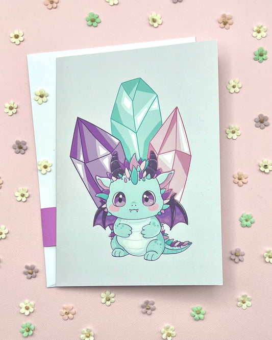 Alula the Gem Dragon Greeting Card