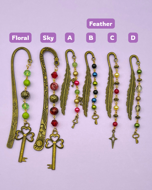 Antique Bronze Beaded Bookmark