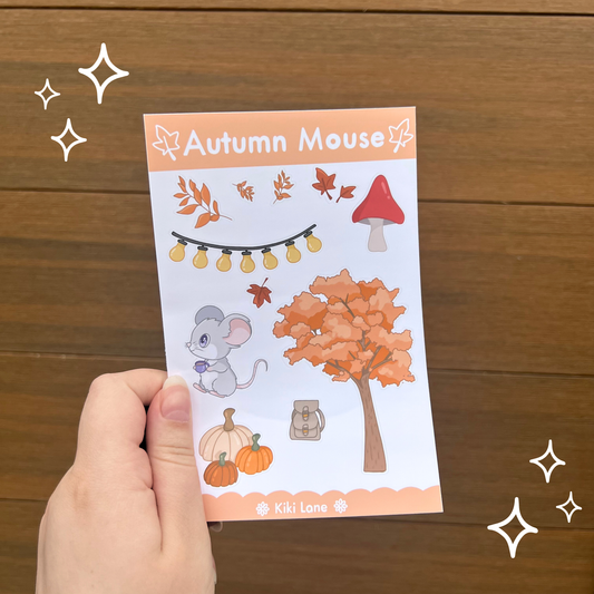 Autumn Mouse Sticker Sheet