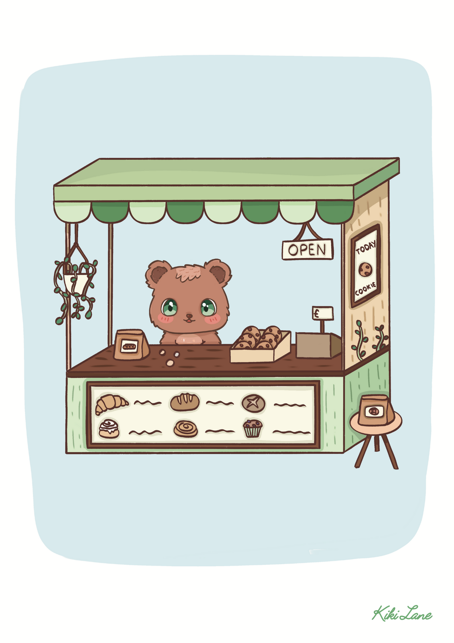 Mishka's Bakery Stall Art Print