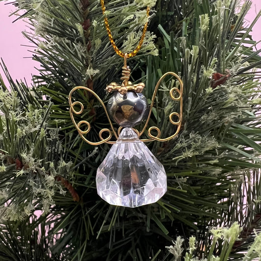 Black and Gold Angel Ornament