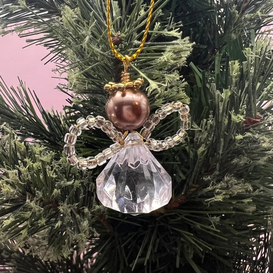 Brown and Gold Angel Ornament