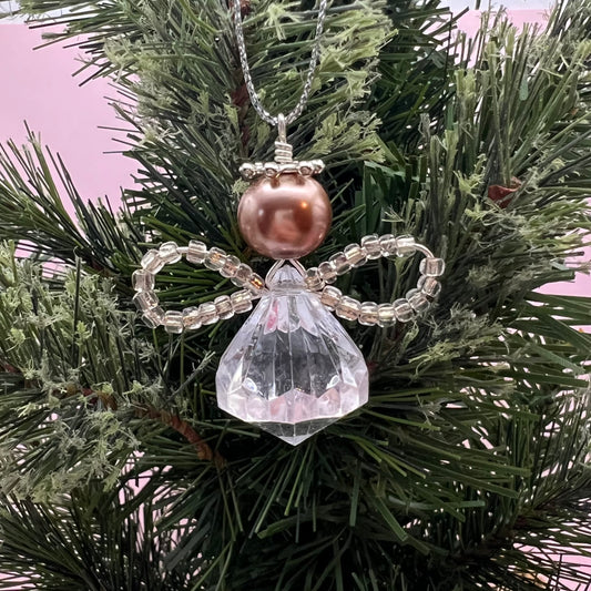 Brown and Silver Angel Ornament