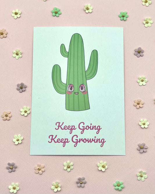 Keep Going, Keep Growing Postcard