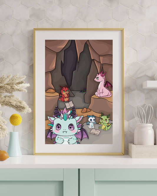 Dragon Cave Art Print