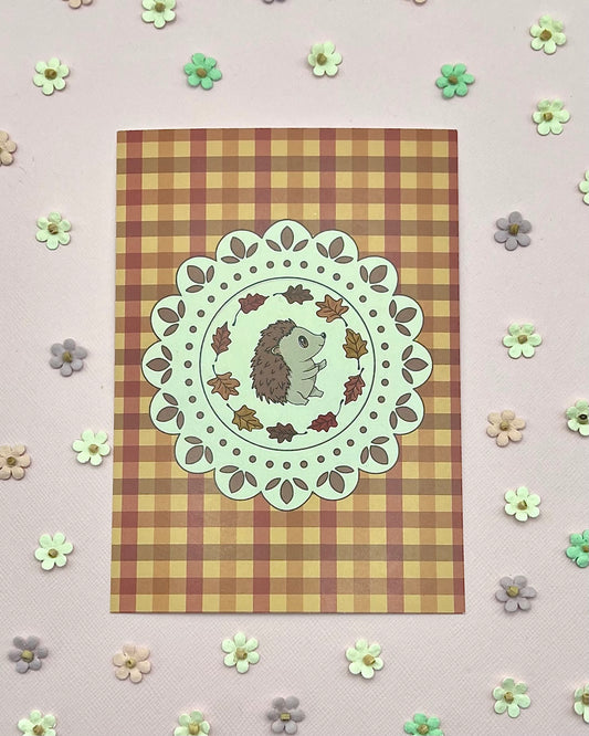 Lace Hedgehog Postcard