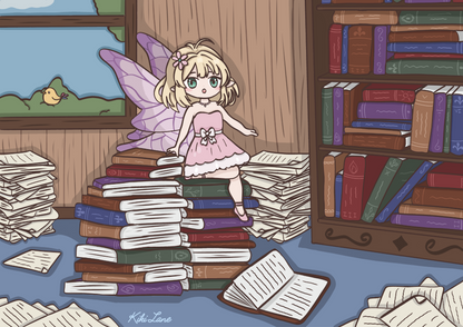 Kiki's Library Art Print