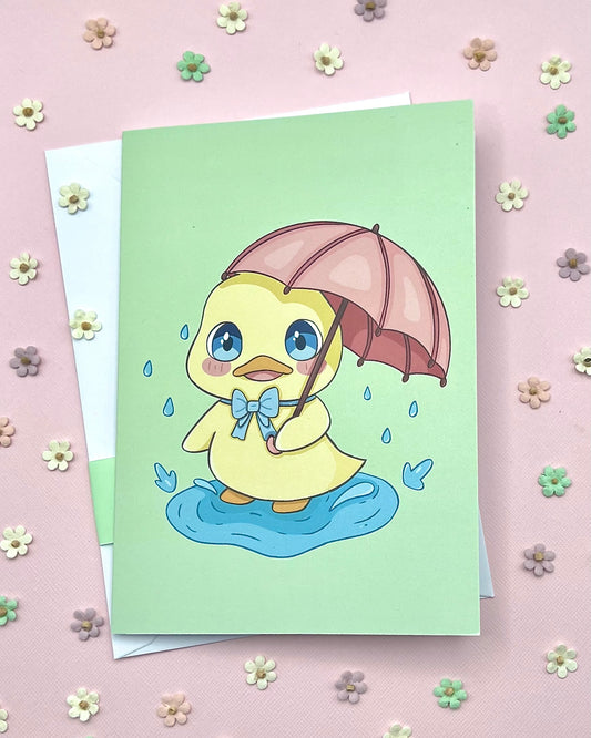 Splashing in Puddles Greeting Card
