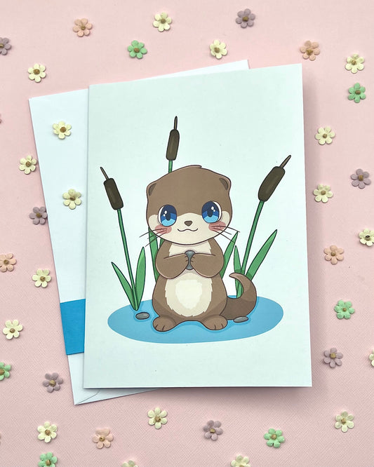 Oscar the Otter Greeting Card