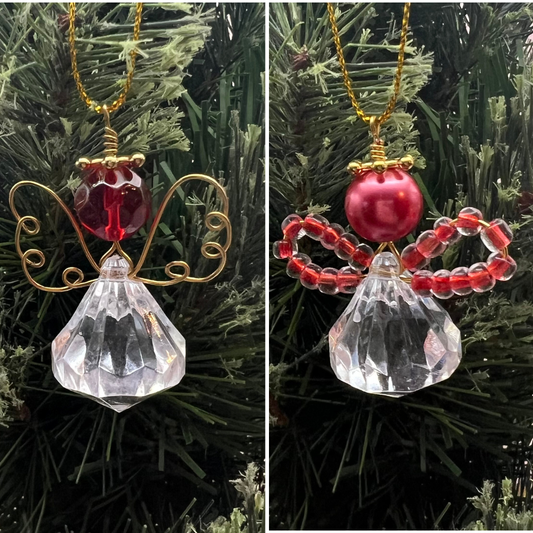 Red and Gold Angel Ornament