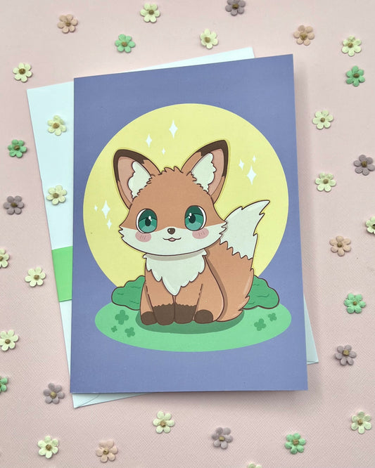 Rowan and the Moon Greeting Card