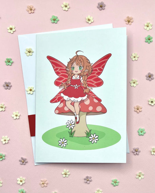 Mushroom Fairy Greeting Card