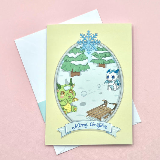 Snow Fight Christmas Card