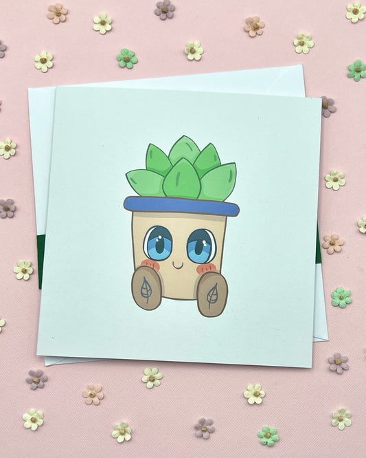 Succulent Greetings Card