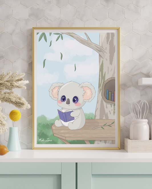 Treetop Reader Art Print