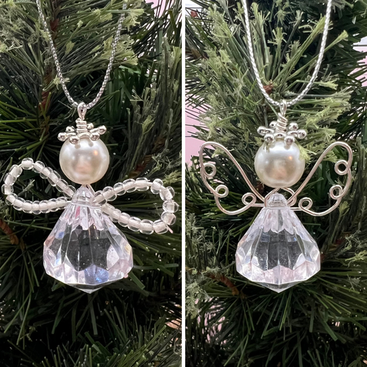 White and Silver Angel Ornament