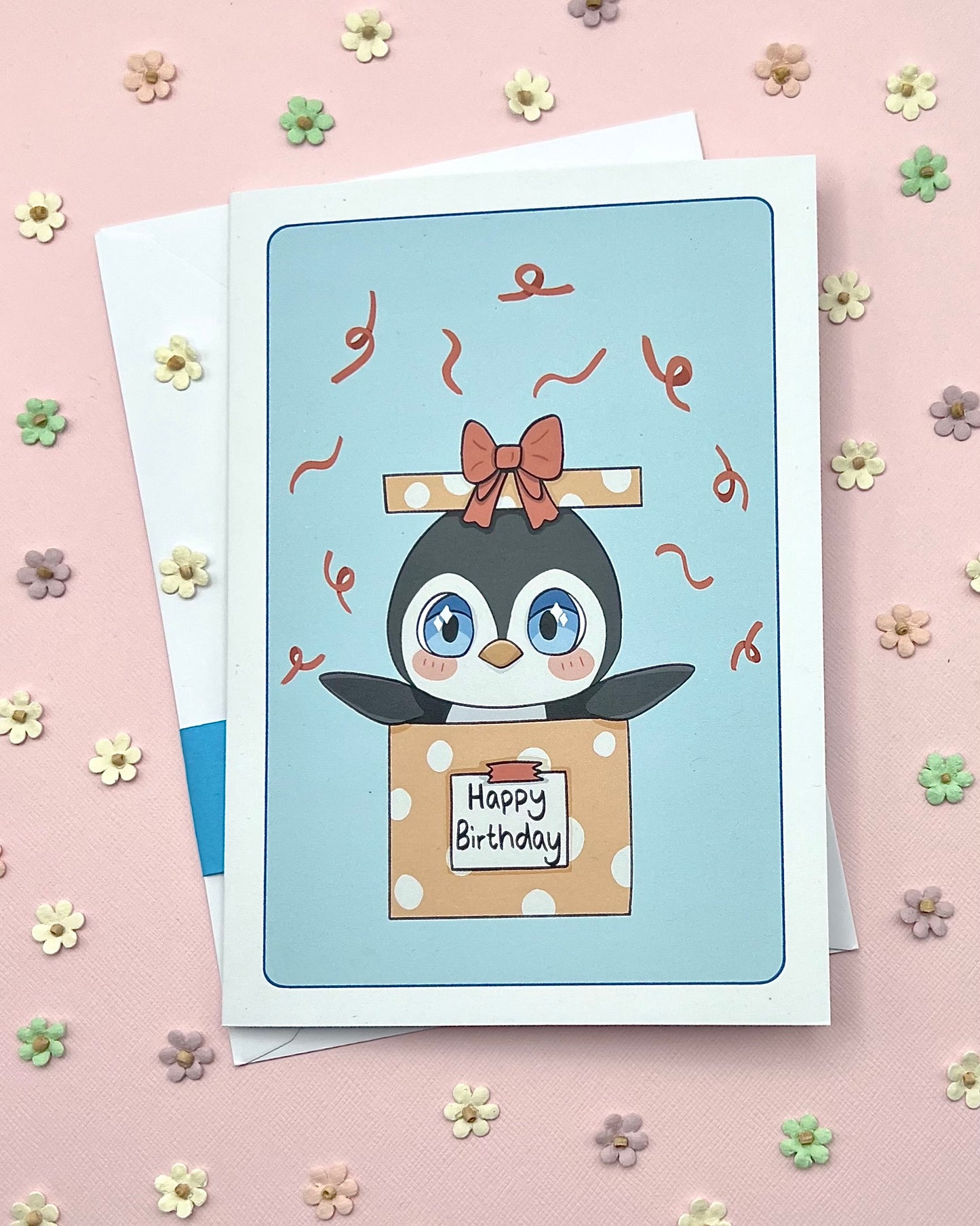 Yukiko the Penguin Birthday card